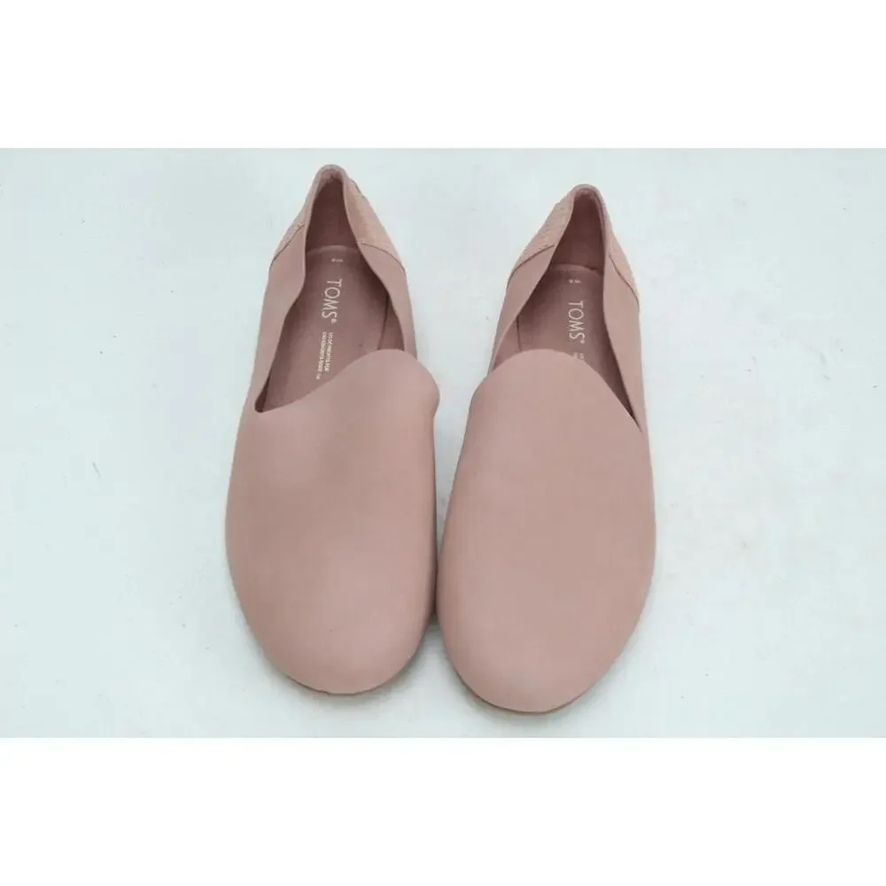 Tom's Darcy Loafers Shoes Slip On Flats Pink Women Sz 8
